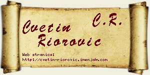 Cvetin Riorović vizit kartica